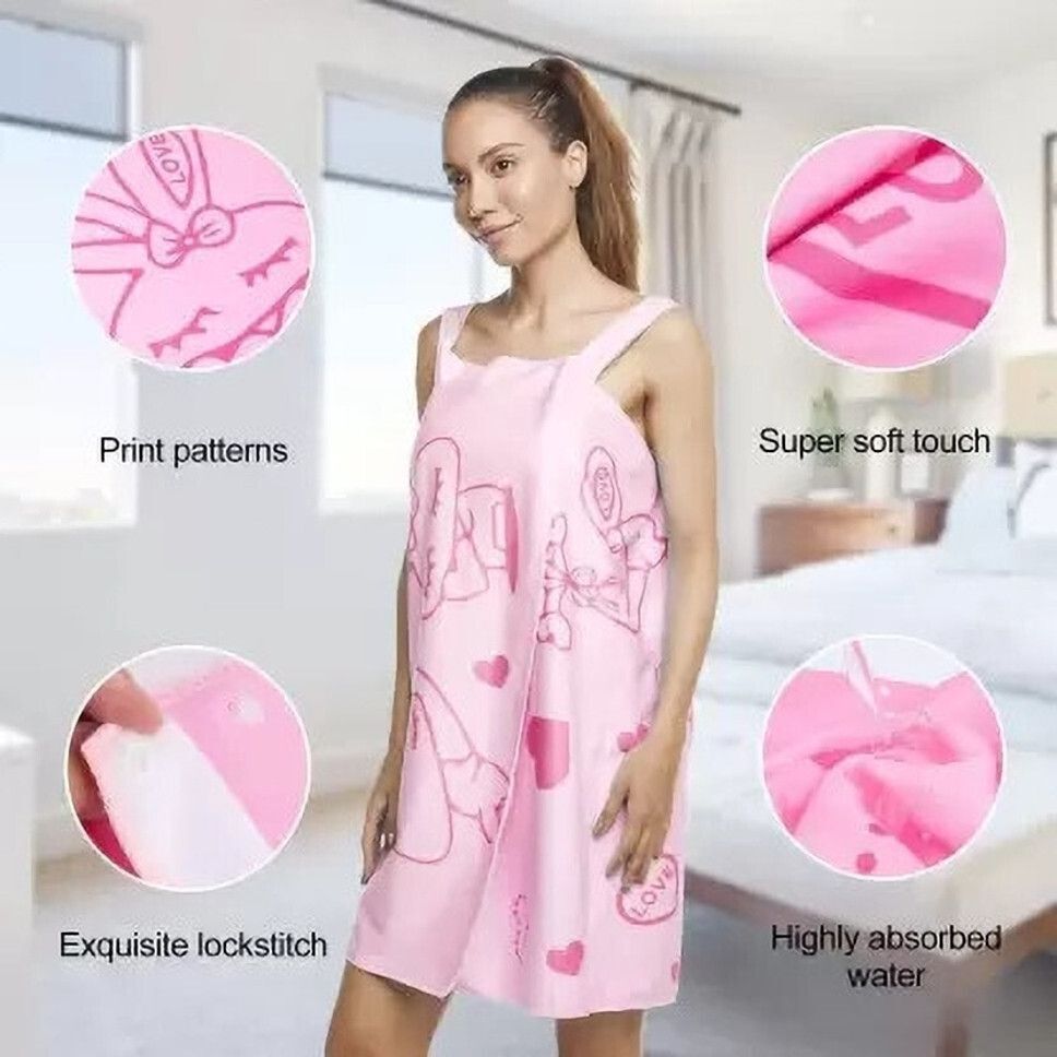 Multicolor Free Size Bath Robe-image-23