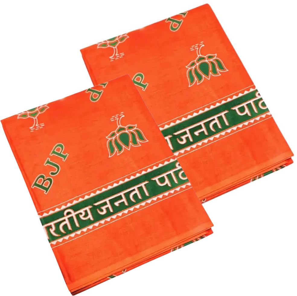 Printed, Floral Print, Graphic Print Pure Cotton Men Orange Fancy Scarf, Scarf, Stole-image-38