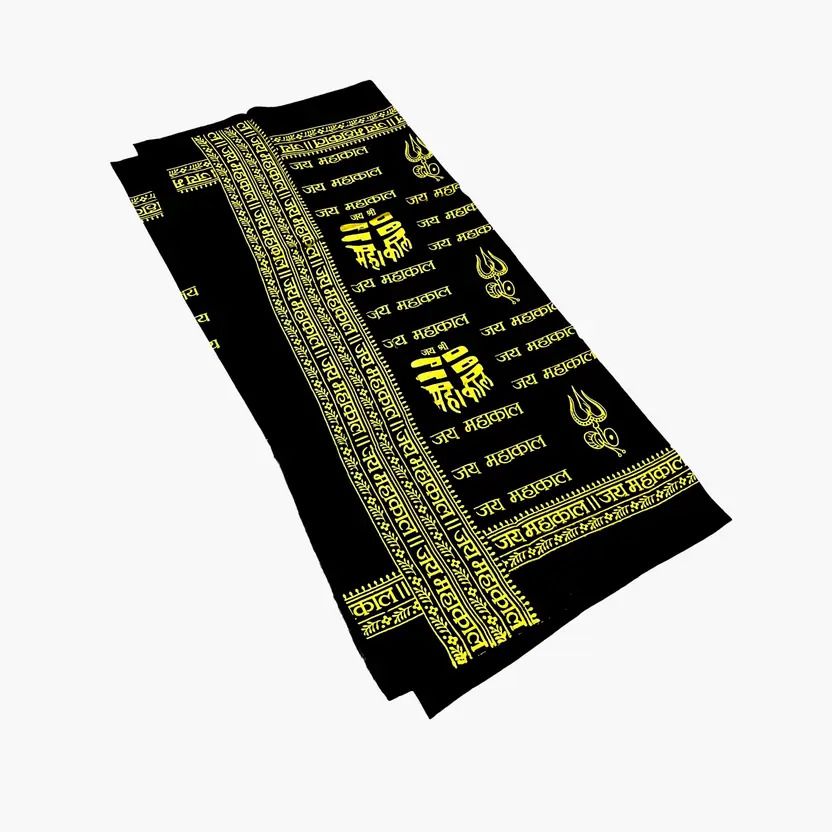Floral Print Pure Cotton Men Black Scarf-image-38
