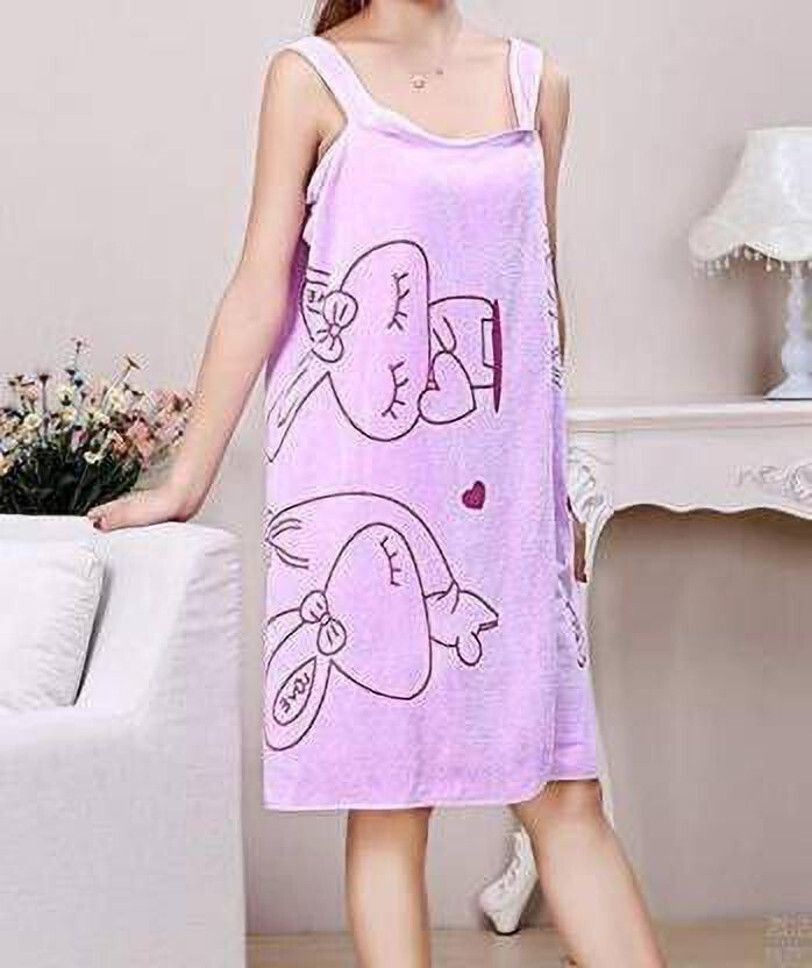 Multicolor Free Size Bath Robe-image-24