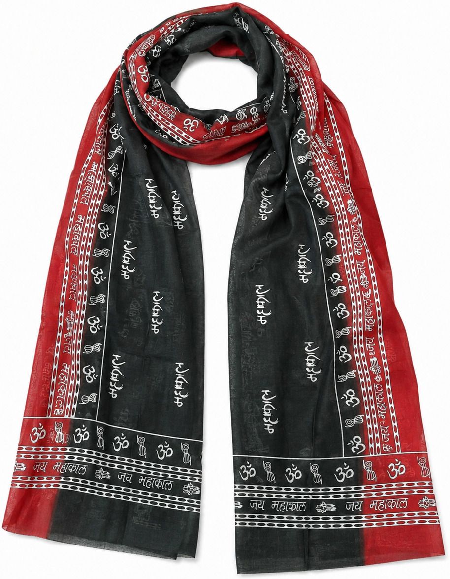 weavewise Printed Pure Cotton Men Black Bluetooth Scarf, Fancy Scarf, Scarf, Stole, Faux Turtleneck Neck Cover-picture-19