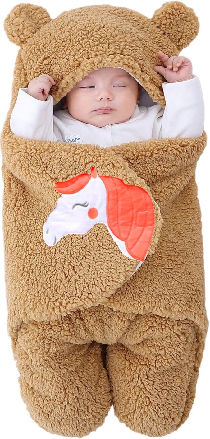 New Born Hooded Supersoft Swaddle Wrapper Cum Sleeping Bag For babies Sleeping Bag