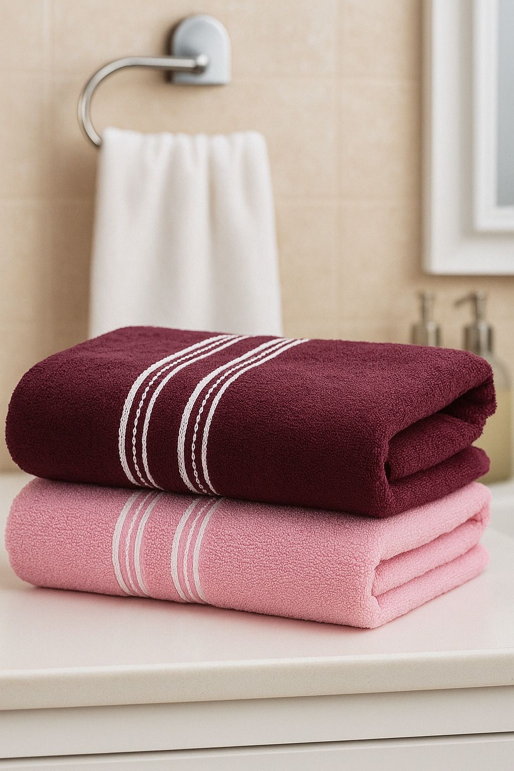 Cotton, Terry Cotton 450 GSM Bath Towel Set
