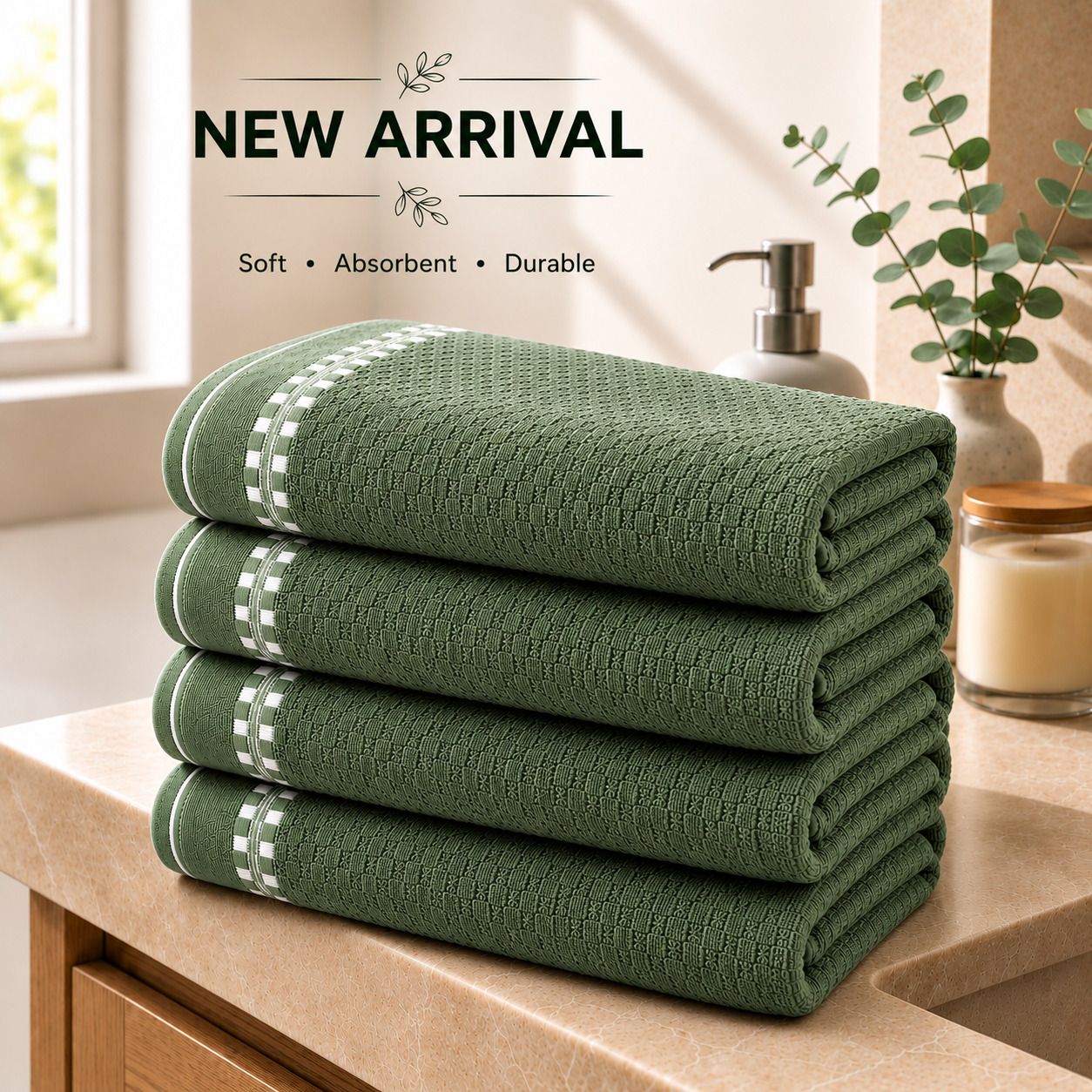 girjahub Cotton 490 GSM Hand Towel-picture-11