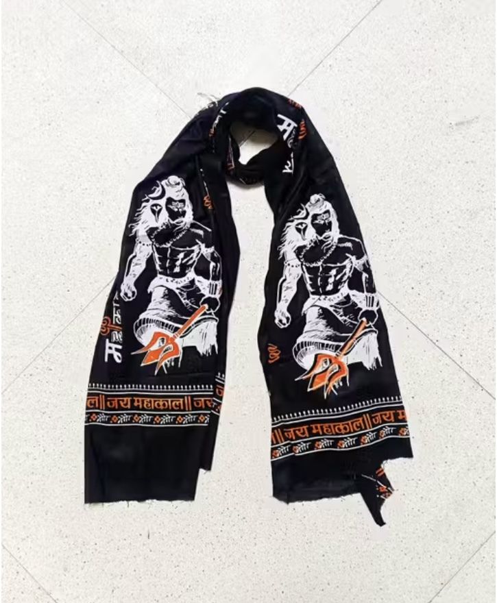 weavewise Printed Pure Cotton Men Black Bluetooth Scarf, Fancy Scarf, Scarf, Stole, Faux Turtleneck Neck Cover-picture-21
