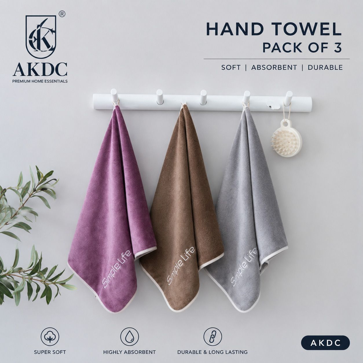 akdc Microfiber, Cotton 400 GSM Bath, Beach, Face, Hair, Hand, Sport Towel Set-picture-18