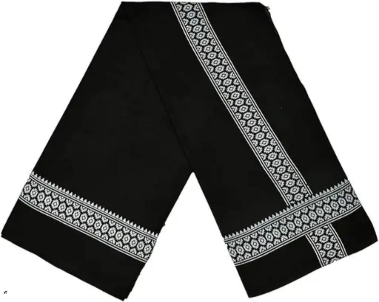 Printed Pure Cotton Men Green Scarf, Fancy Scarf, Faux Turtleneck Neck Cover, Stole