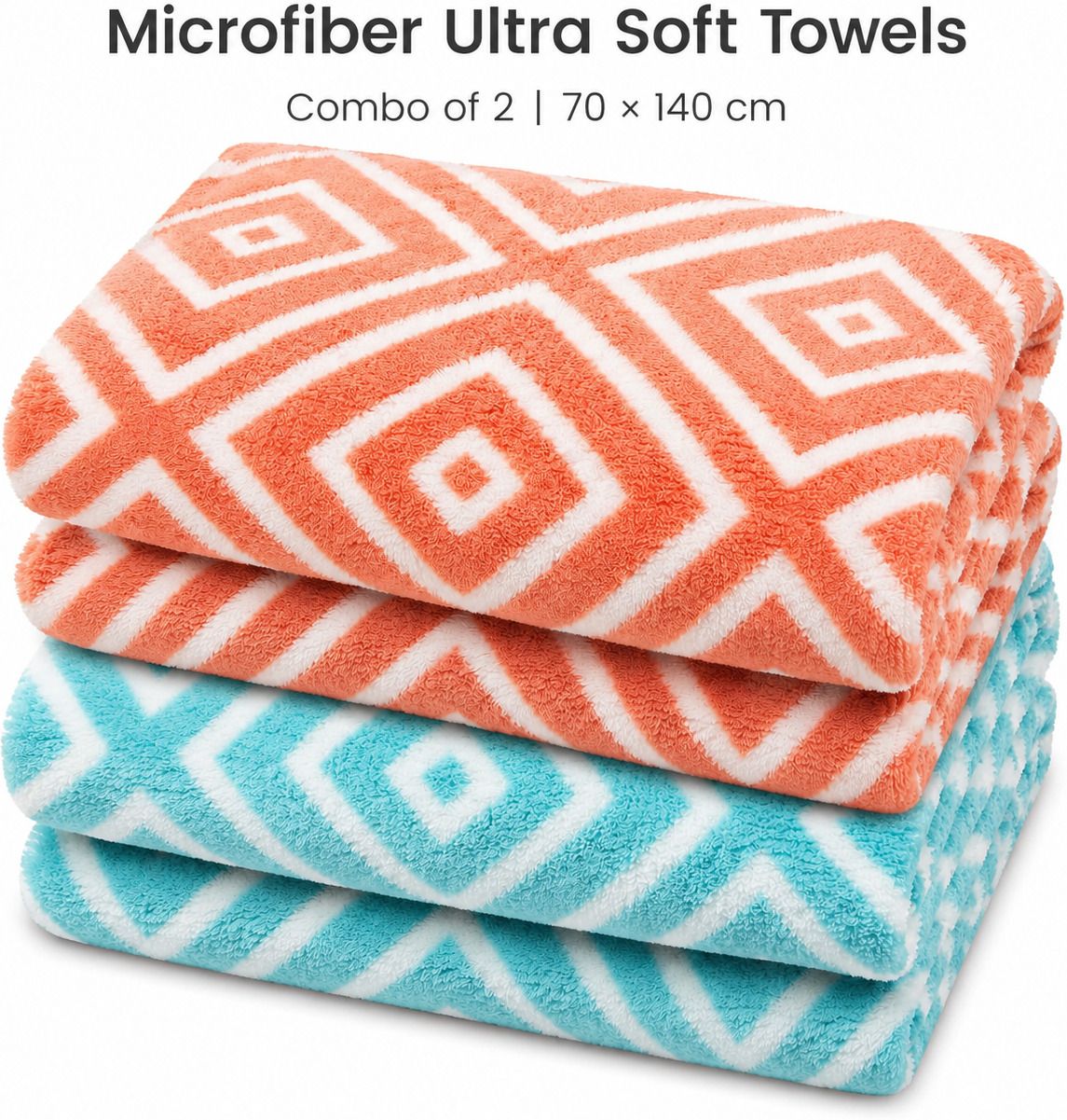 vee ess Microfiber 500 GSM Bath, Beach, Sport Towel Set-picture-9