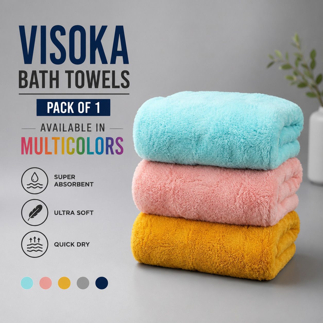 Microfiber 400 GSM Bath Towel-image-34