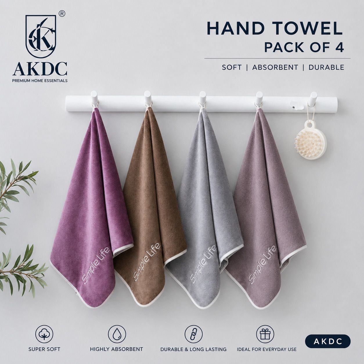 akdc Microfiber, Cotton 400 GSM Bath, Beach, Face, Hair, Hand, Sport Towel Set-picture-37