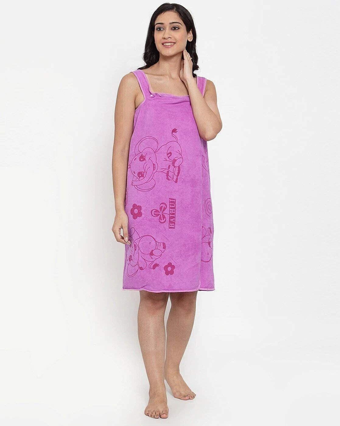 sjk Multicolor Free Size Bath Robe-picture-15