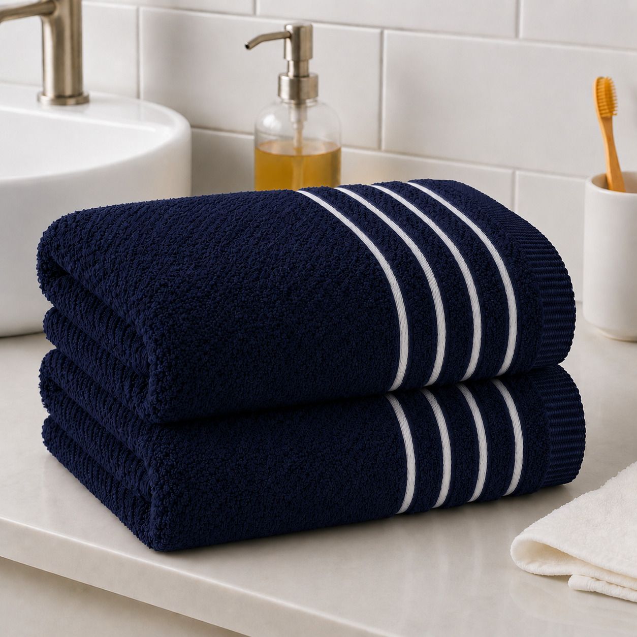 Cotton 450 GSM Bath, Beach, Hair, Sport Towel Set-image-16