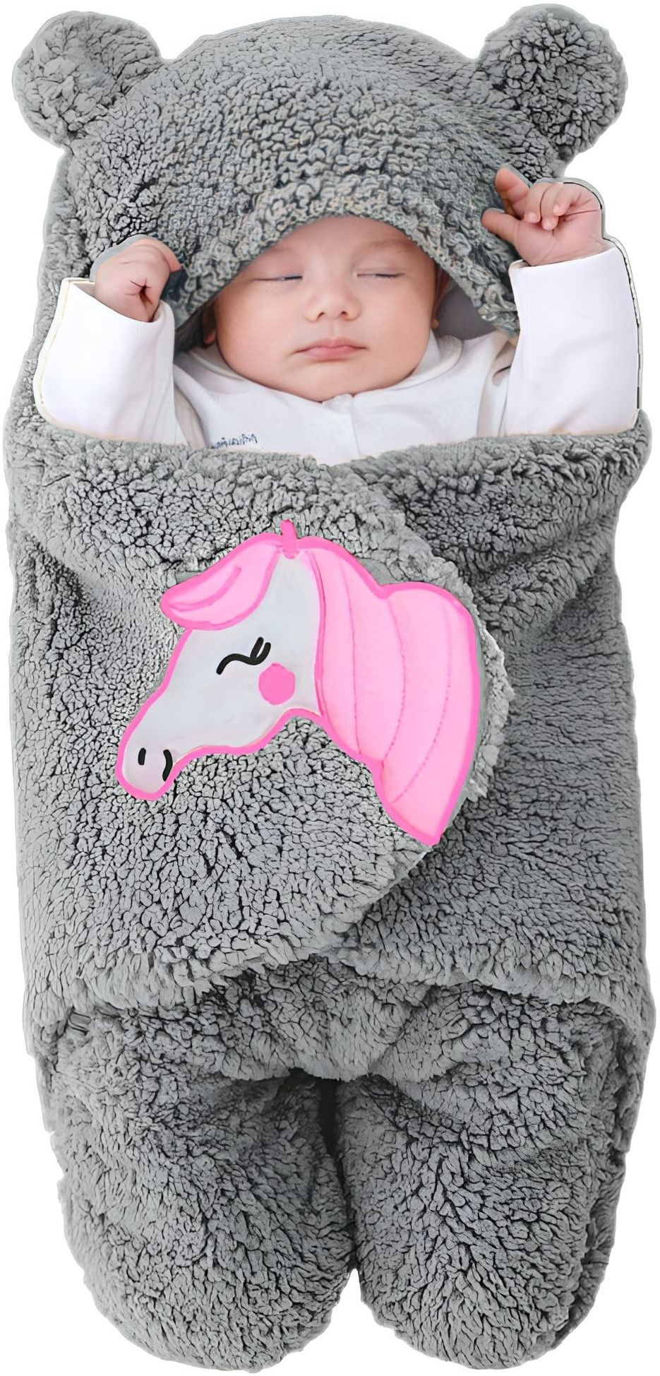 New Born Hooded Supersoft Swaddle Wrapper Cum Sleeping Bag For babies Sleeping Bag-image-12