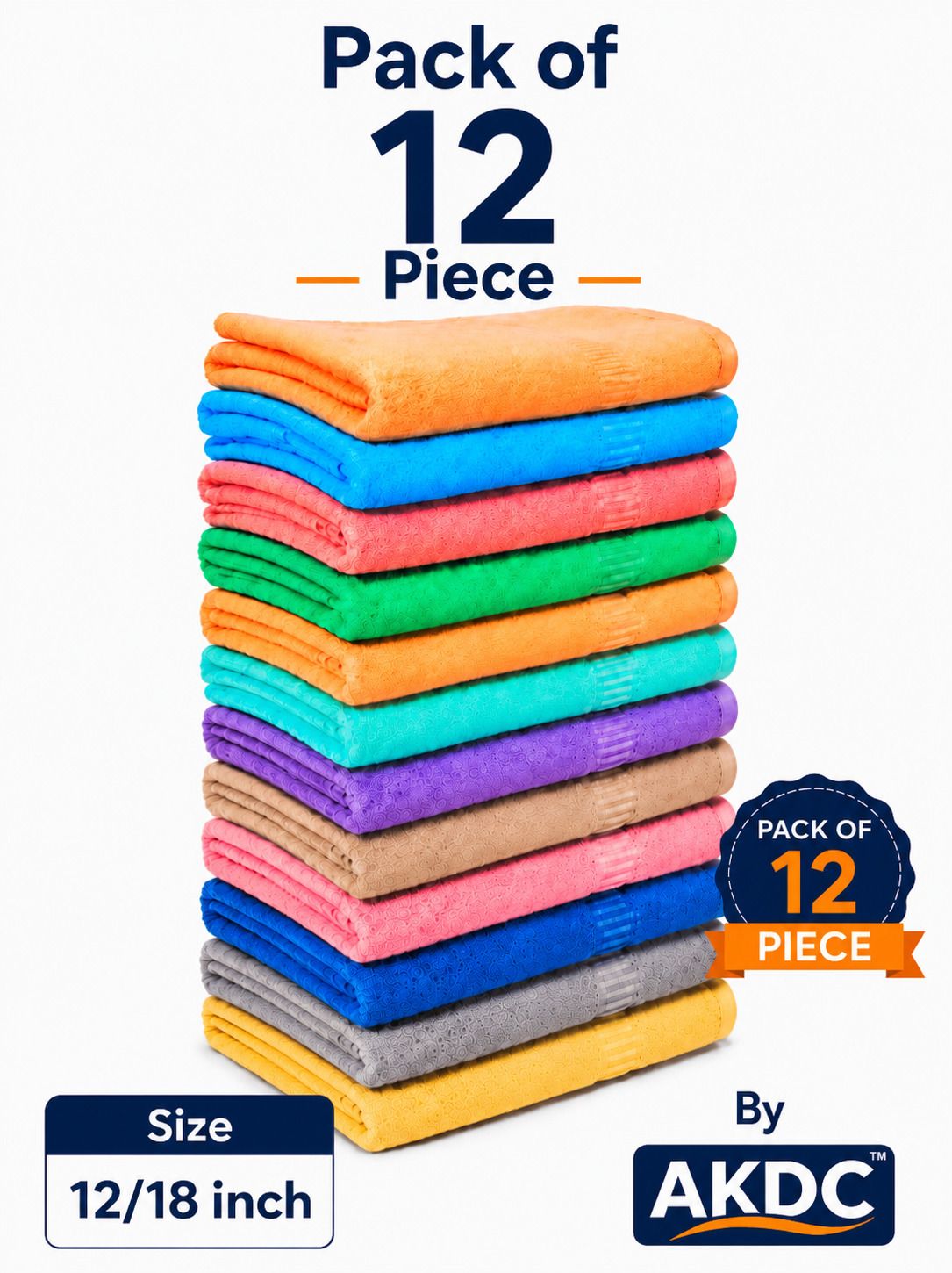 akdc Cotton, Microfiber, Polycotton, Terry Cotton 450 GSM Bath, Beach, Face, Hair, Hand, Sport Towel Set-picture-13