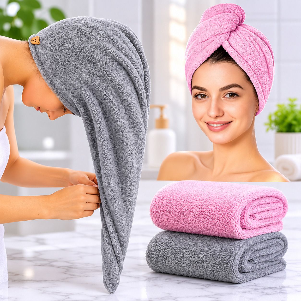 npfuture Microfiber 500 GSM Bath, Hair Towel-picture-46