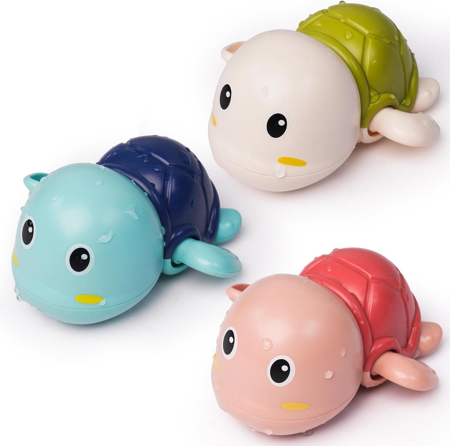 Swimming Turtle Bath Toy Pack of 3, Wind Up Floating Baby Bath Set Bath Toy-image-39