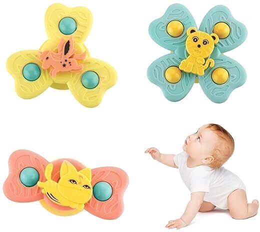 aquatide Baby Sensory Bath Spinner Toy Set of 3 Rattle-picture-28