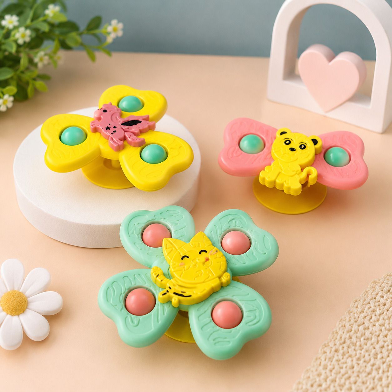 sdavatsale 3 cute animal spinner Bath Toy-picture-4