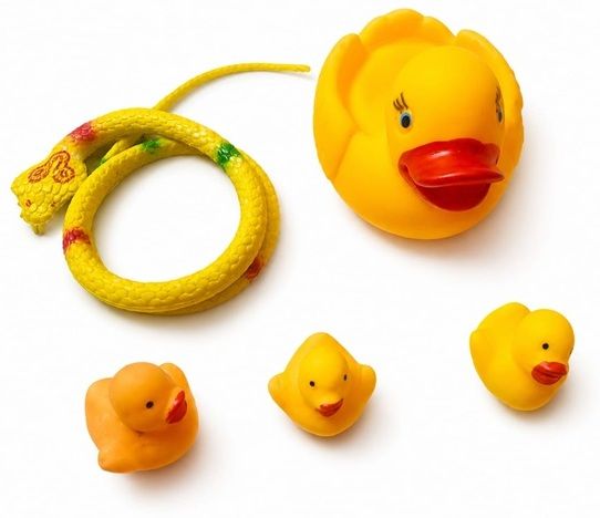 anmolenterprises Bath Toy Set for Kids Floating Duck & Rubber Snake Water Play Toys Bath Toy-picture-27