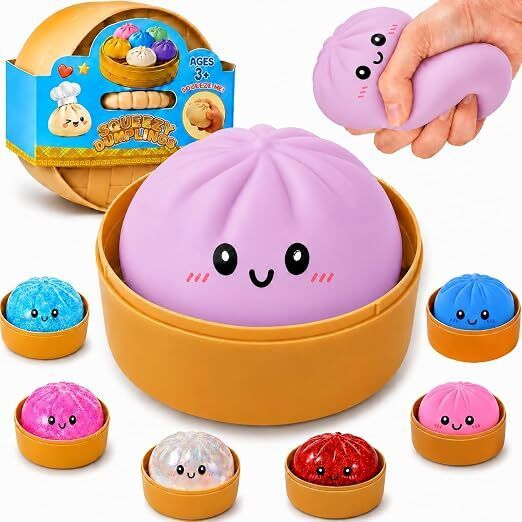 Cute Dumpling Squishy Stress Relief Toy for Kids & Adults | Squishy Stress Relief Toy / Slow Rising Squeeze Toy Gag Toy-image-47