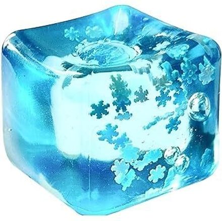 Stress Relief Toys Ice Cube with Snowflakes Squishy Small Squeeze Ball Bath Toy-image-49