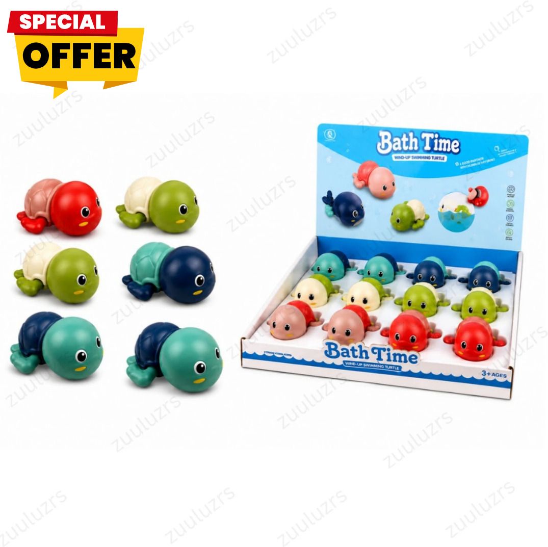 Wind Up Floating Turtle Bath Toy for Kids Swimming Water Toy for Bathroom Bath Toy-image-36