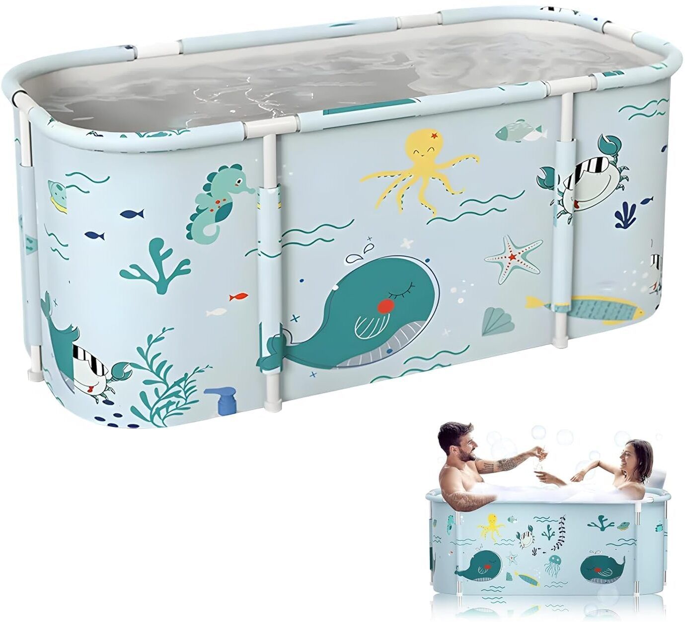 SA - 1696 Collapsible Adult Bathtub | Foldable Portable Home Spa Tub for Hot & Cold Water Free-standing Bathtub-image-32