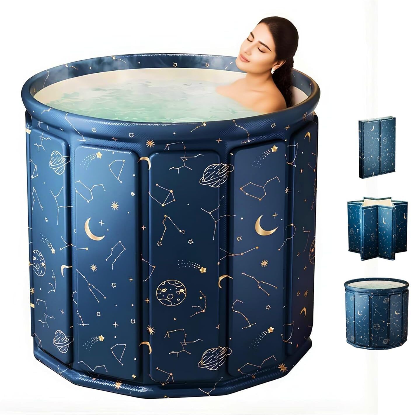 SA - 1326 Collapsible Foldable Bathtub for Adults Home & Outdoor | Spa Tub for Hot & Cold Water Free-standing Bathtub-image-47