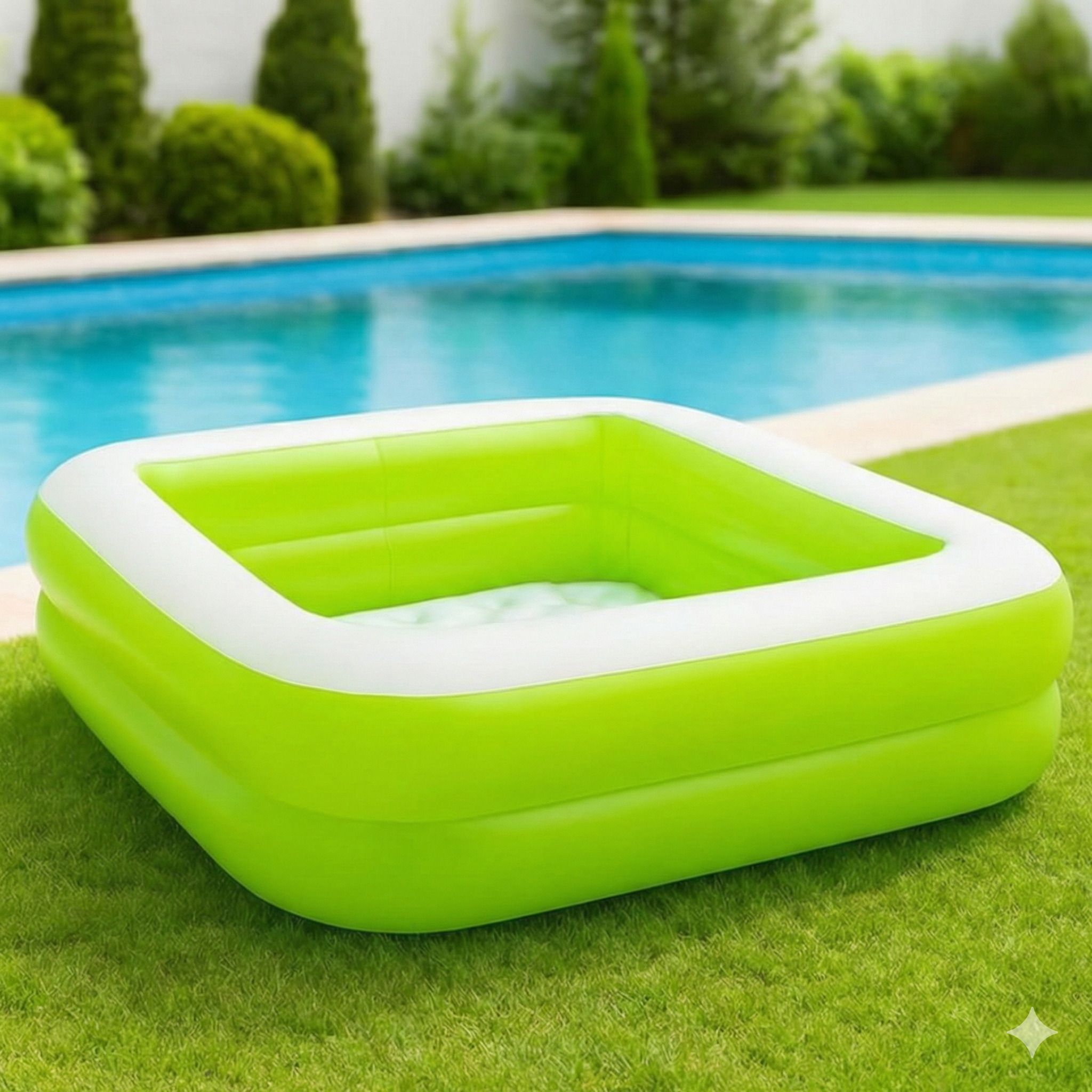 edenglow 3 FT Squre Pool Bath Tub for Toddlers & Children Summer Garden & Balcony Use Inflatable Swimming Pool-picture-42