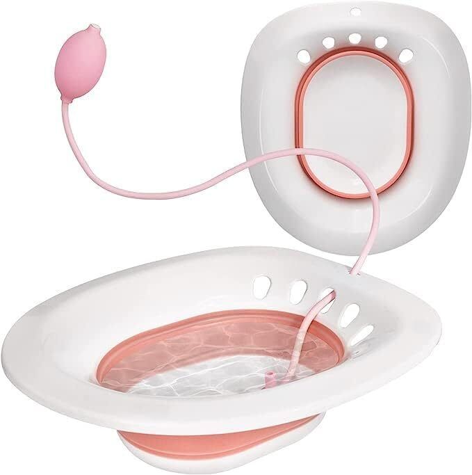 lemonzza Sitz Bath Tub for Fissure With Pressure Pump| Foldable Bath Tub-picture-14