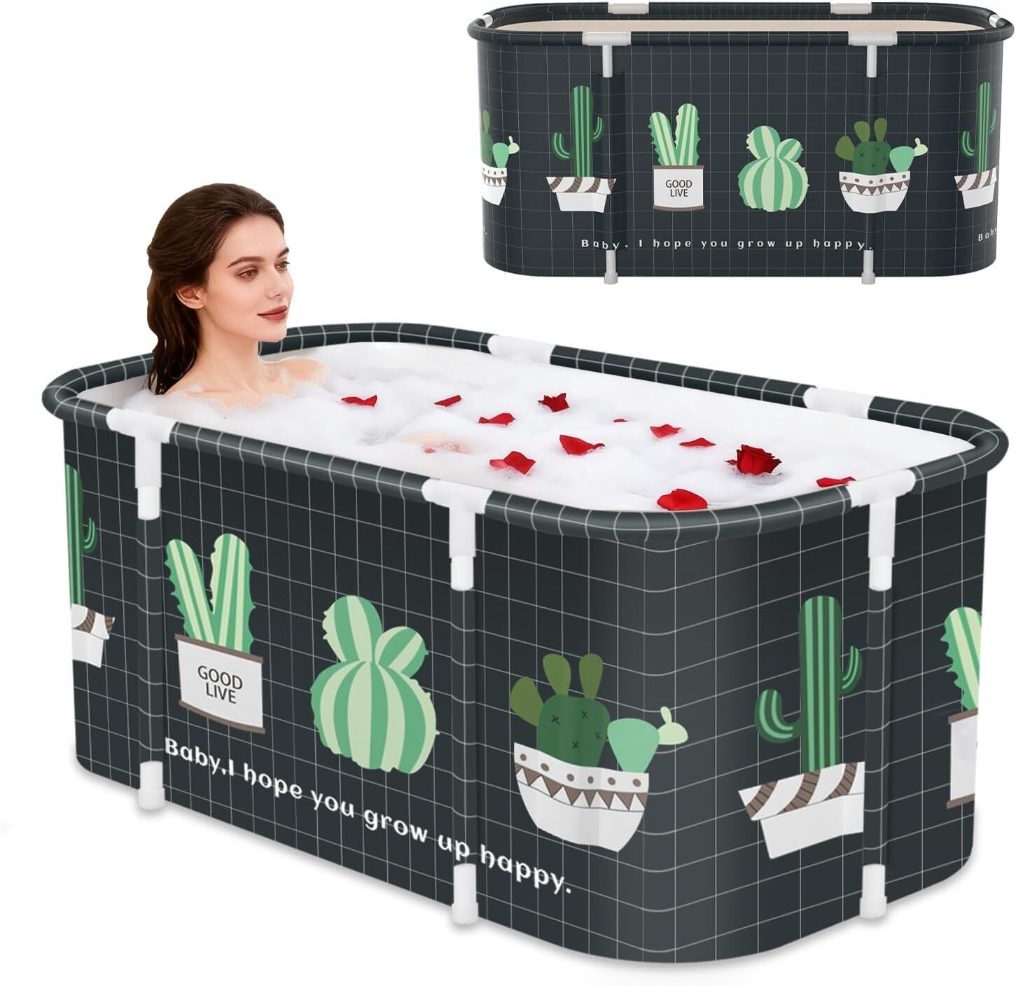 Foldable Bathtub Bucket Kit Soaking Soaking Standing Bathtub Convenient Sturdy Free-standing Bathtub
