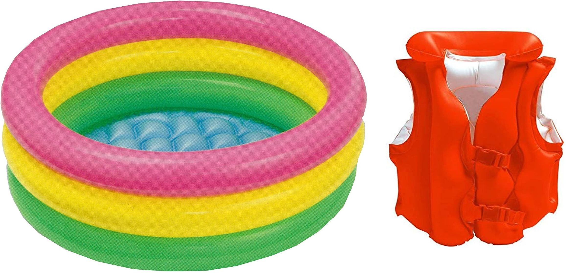shivay 2 FT Inflatable Swimming Water Pool Bath Tub with Swim Vest Life Jacket for Kids-picture-38