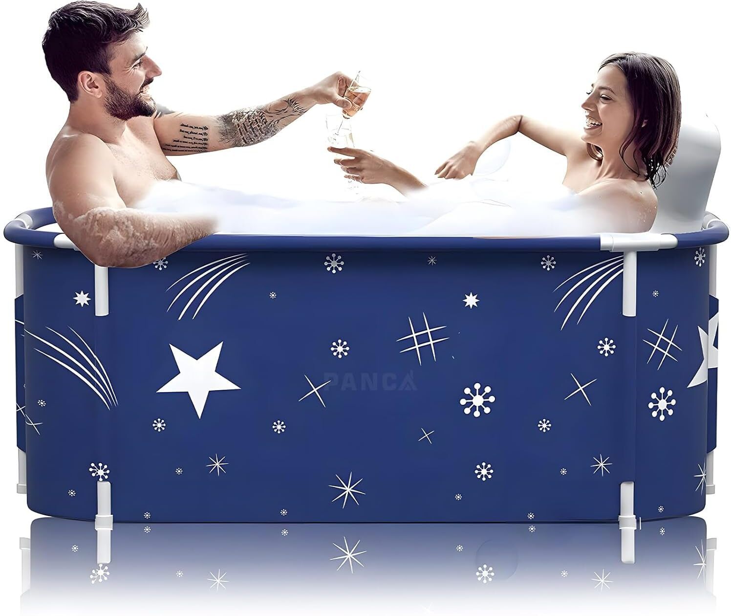 crega Foldable Portable Adult Star Bath Tub 6 Layer Thermal Insulated Soaking Bathtub-picture-13