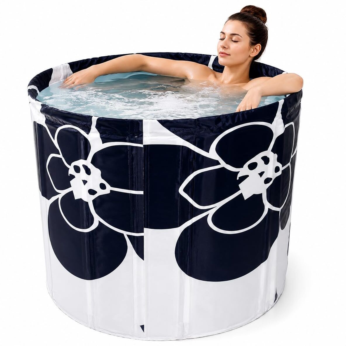 portable bathroom tub, spa bath tub for home AN-Portable Foldable Adult Bath Tub Free-standing Bathtub-image-29