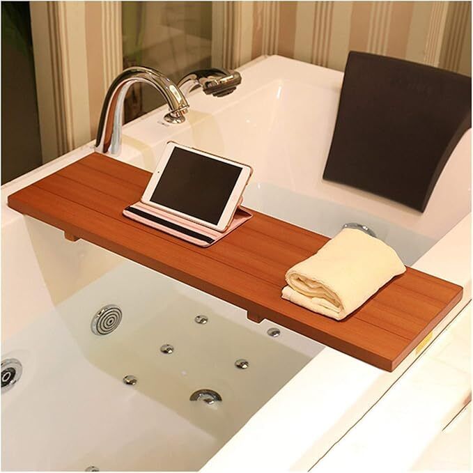 Wood Bathtub Tray Cell Phone Towe Bathtub Caddy