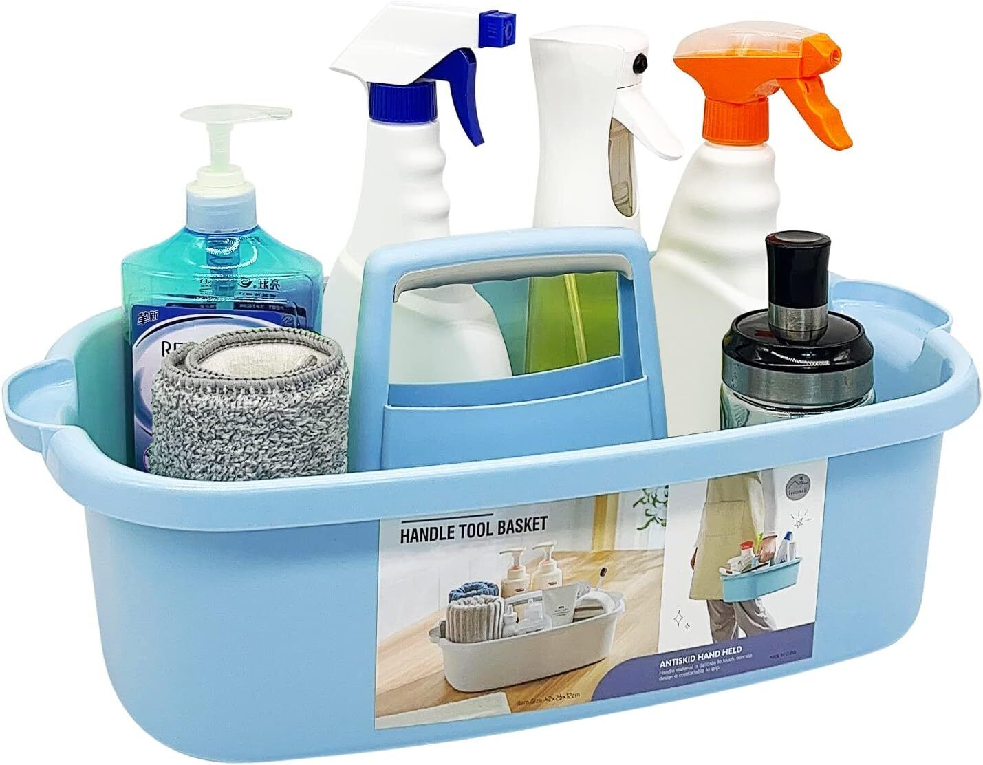 Caddy Bucket Tool Organizer with Handle for Cleaning Bathroom Storage Basket Bathtub Caddy