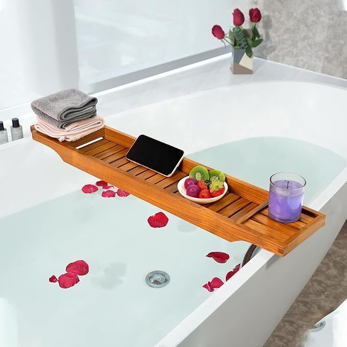 Premium Luxury Look Bath Caddy For Stylish Bath and Spa Bathtub Caddy