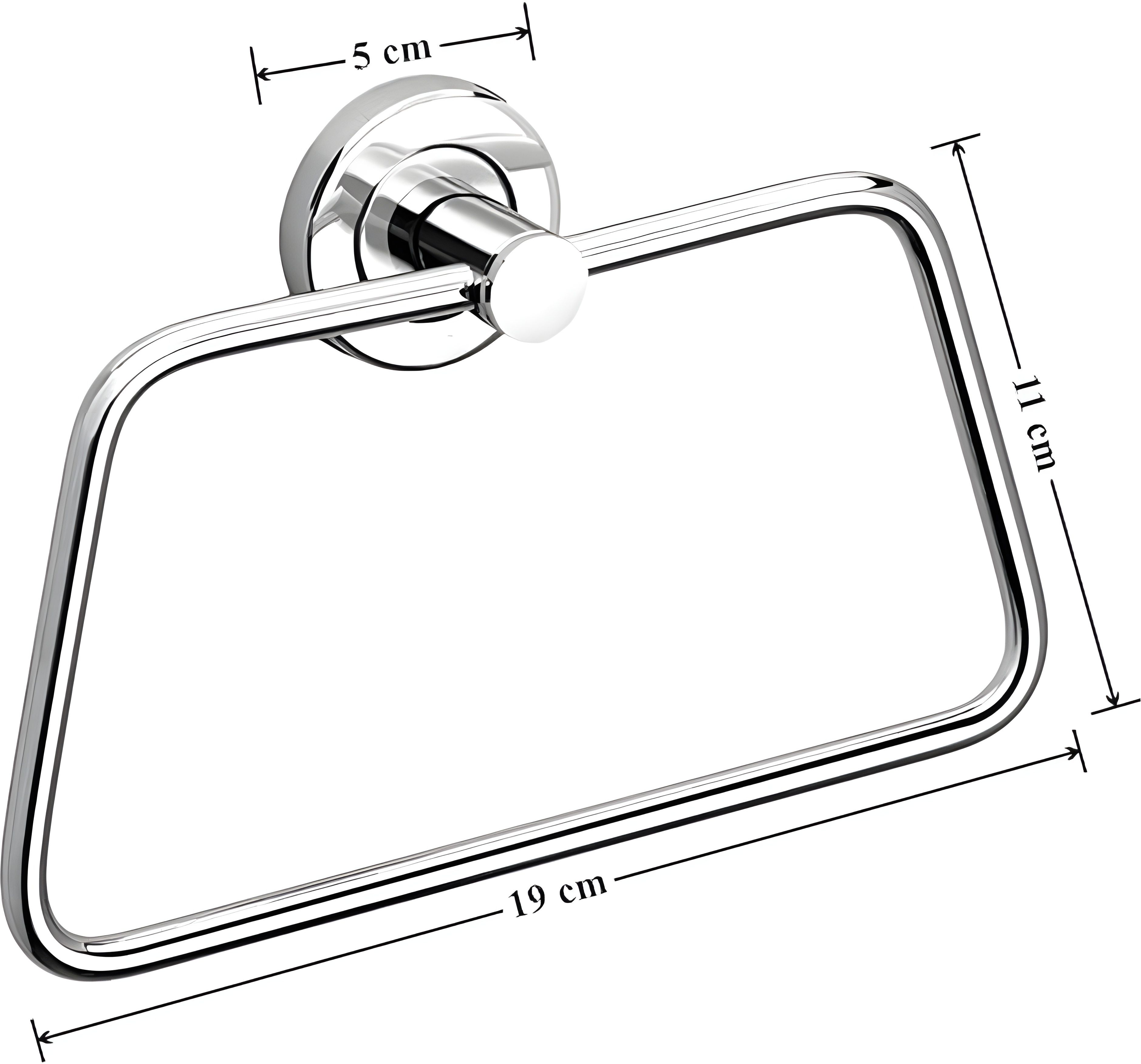 ® Towel Ring Stainless Steel Triangle Square Rod Towel Holder for Bathroom Bathtub Caddy