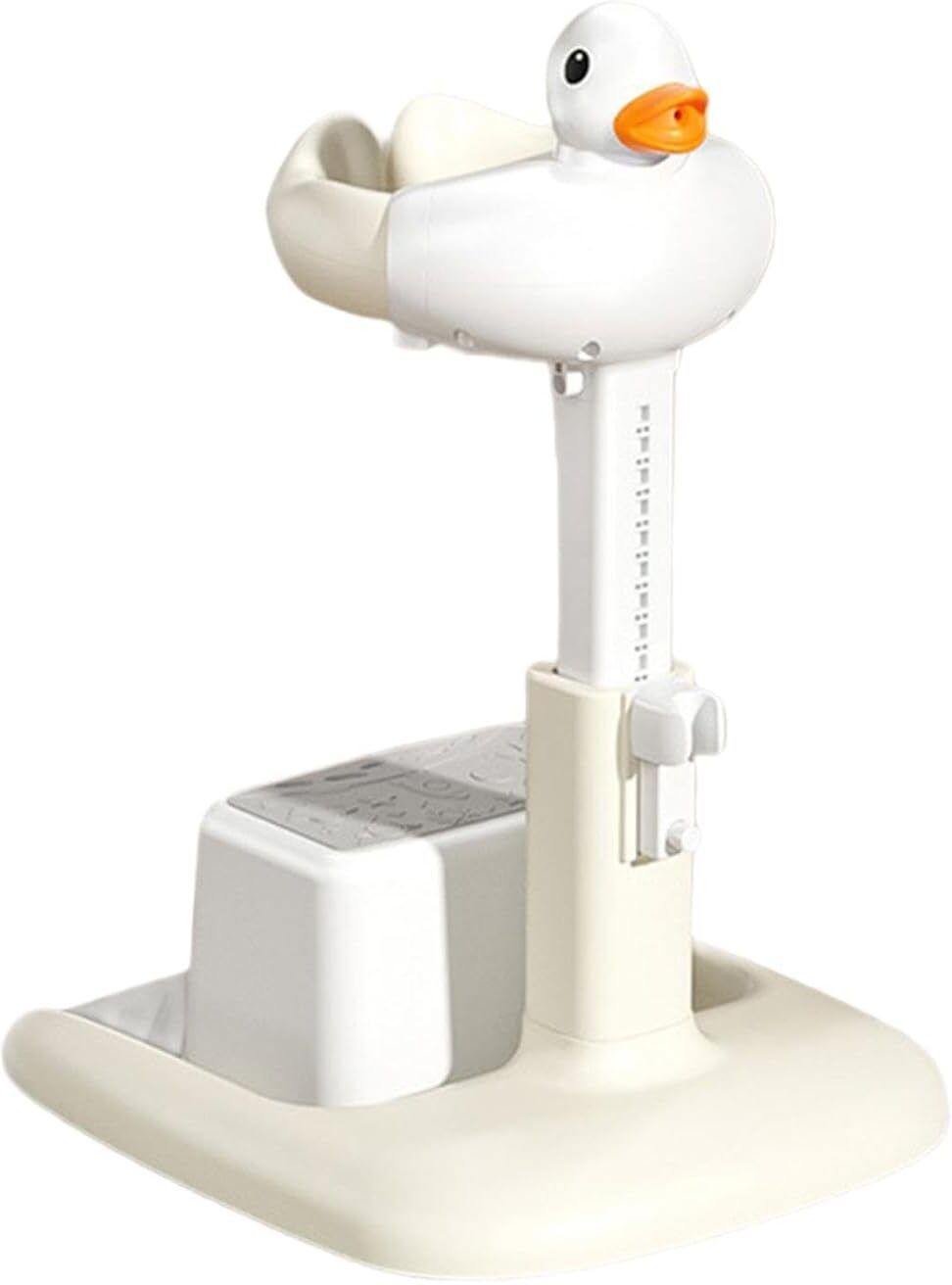 Adjustable Height Baby Shower Stand Anti-Slip Base,Bath Shower Standing Support Swing Up Bathtub Safety Rail