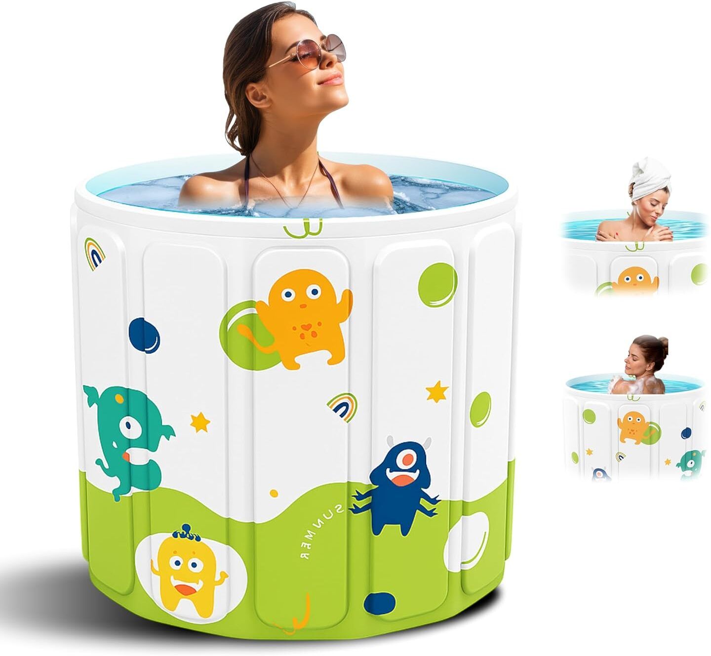 Bath Tub for Adult for Bathroom Ice BathTub for Adults, Inflatable BathTub for Adults, Thickened Insulated Ice Bath Tub (Corona) Free-standing Bathtub