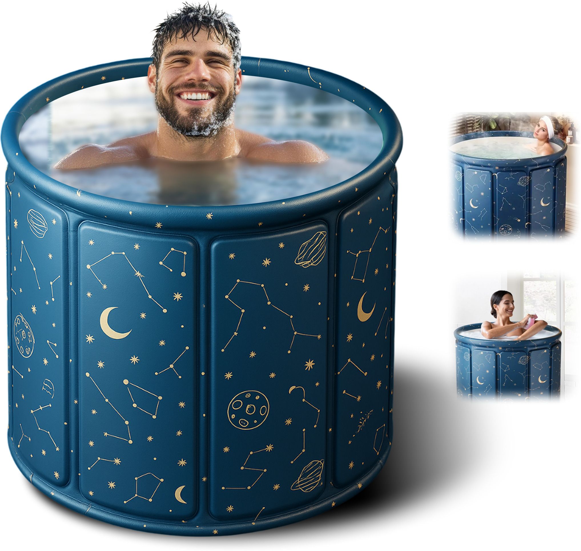 Large Capacity Inflatable Bath Tub for Adults Free-standing Bathtub