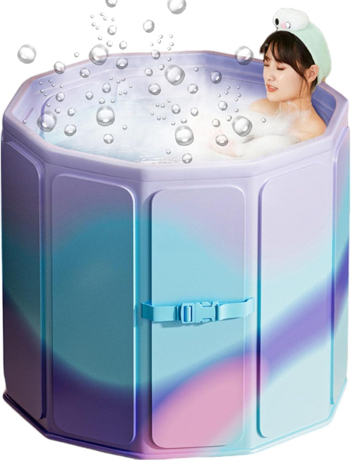 Portable Foldable Ice Bath Tub for Athletes-Fast Muscle Recovery Ice PlungeTub Suitable for Home Outdoors Gyms,Large Capacity,Quick Opening Without Installation Free-standing Bathtub-image-8