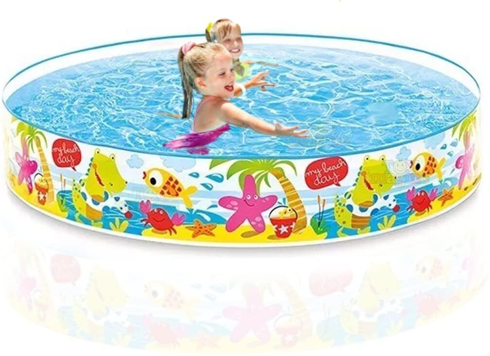 Swimming Pool for Kids 6 Feet 1 to 10 Years Foldable Swim Center Bath Tub Free-standing Bathtub