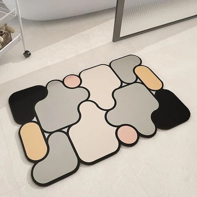 5D PUZZLE MAT 5D Puzzle Mat Undermount Bathtub Mat Bathroom Floor Mat EVA Foam Mat Anti-Slip Bathtub Mat Waterproof Puzzle Tiles Interlocking Bathroom Mat Soft Foam Tub Mat Undermount Bathtub