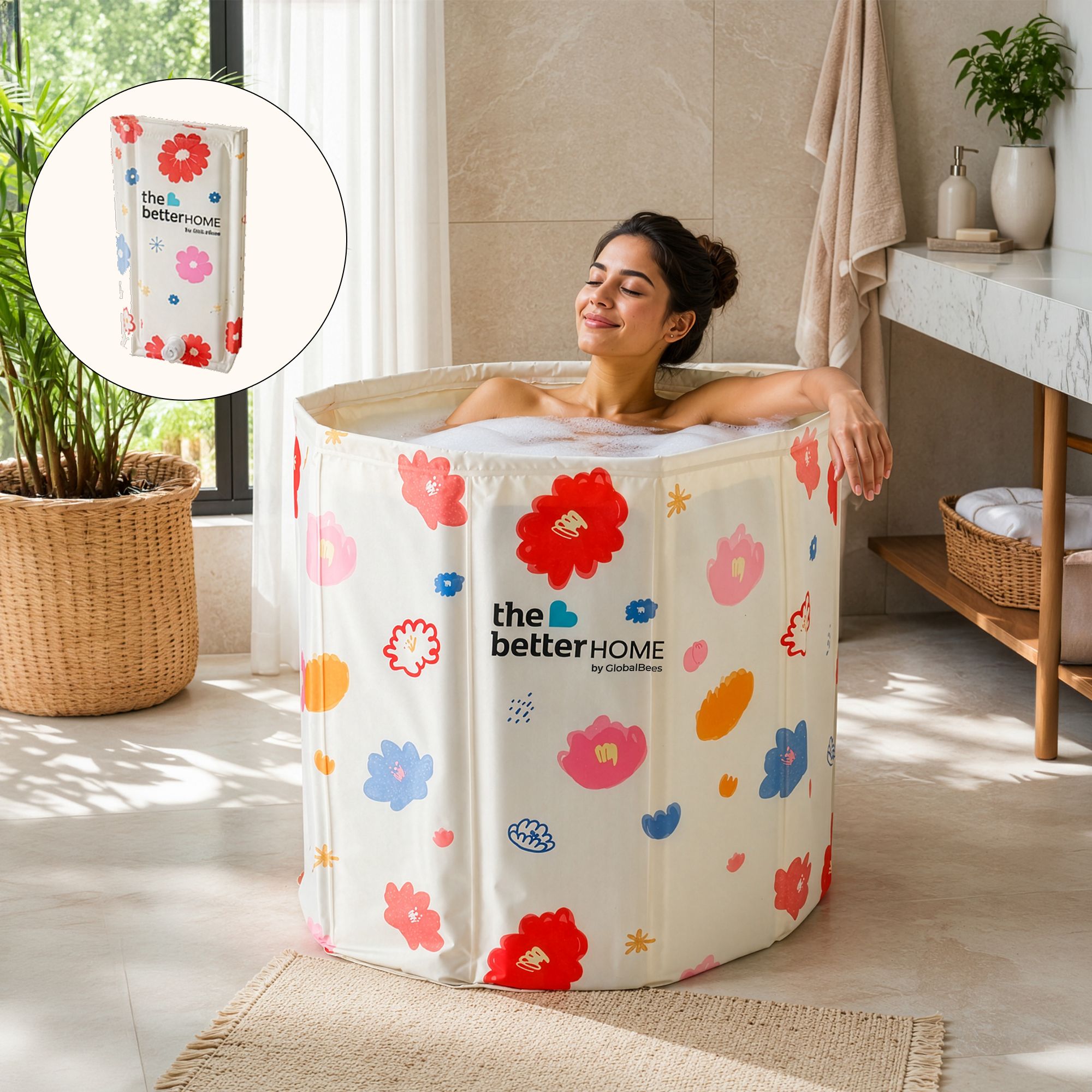 Portable & Foldable Bathtub for Adults & Kids Ice Bath, Steam, Spa & Stress Relief Tub Large Leakproof Bath Tub Free-standing Bathtub-image-14
