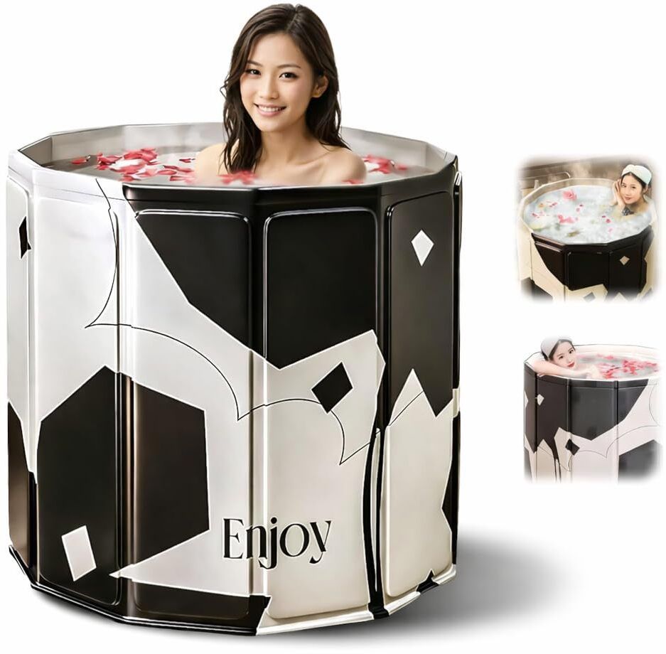 aastik sales Adult Bathtub Japanese Soaking Foldable Ice & Hot With Thermal Foam mall Spaces Free Pillow Whale Bucket For Adults multicolor Free-standing Bathtub-picture-12