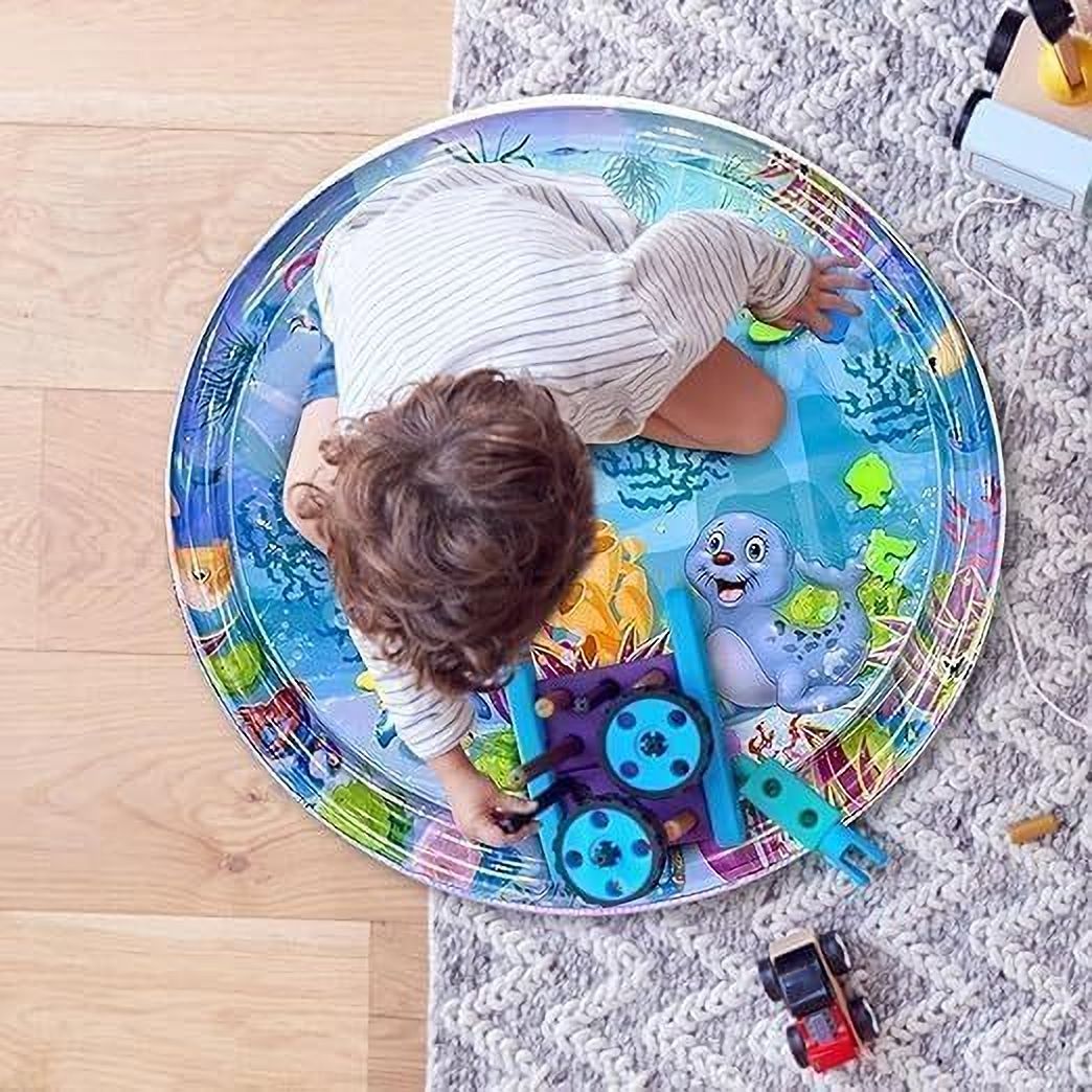Baby Bath Set with Inflatable Water Play Mat & Toys Baby Bath Set with Inflatable Water Play Mat & Toys Drop-in Bathtub-image-2