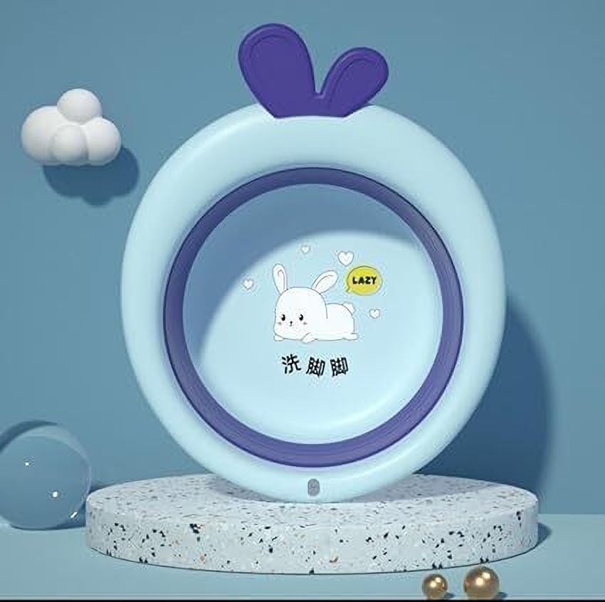 Baby Wash Basin Cute Cartoon Baby Wash Basin with Handle | Multipurpose Plastic Face Wash Bowl | Foot Soak Tub | Bathroom Washing Bowl Free-standing Bathtub