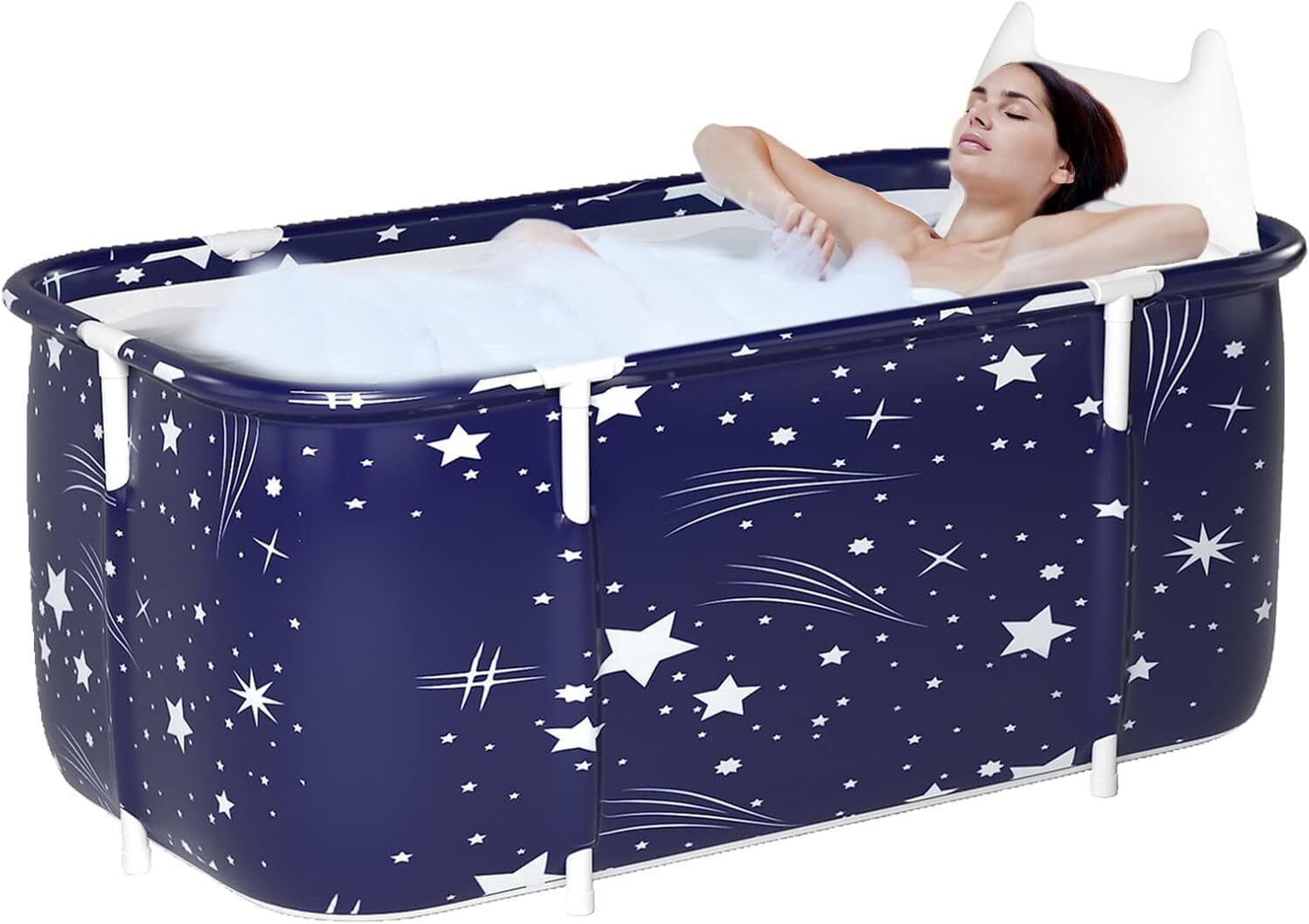Portable Foldable Bathtub Soaking for Adults Freestanding Bathtubs Foldable Bathtub Free-standing Bathtub