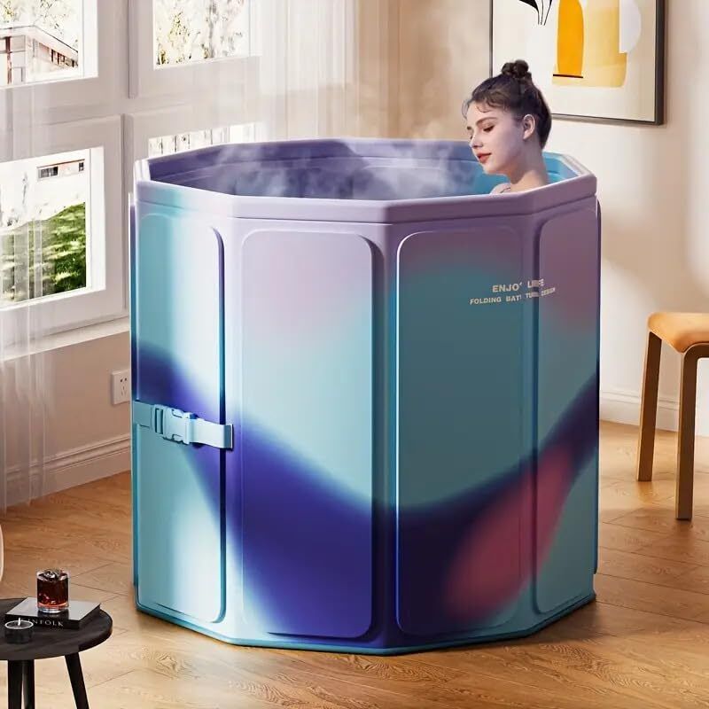 Portable Foldable Ice Bath Tub for Athletes, Cold Plunge Tub Portable Foldable Ice Bath Tub for Athletes Free-standing Bathtub